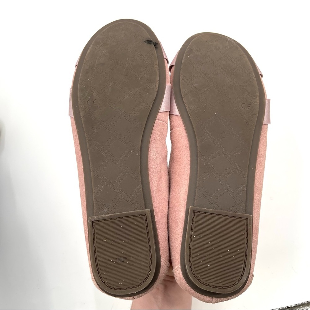 VIONIC Maria Ballet Flats 8.5 Suede Leather Blush Pink Slip On Comfort Flat Shoe - Picture 6 of 9
